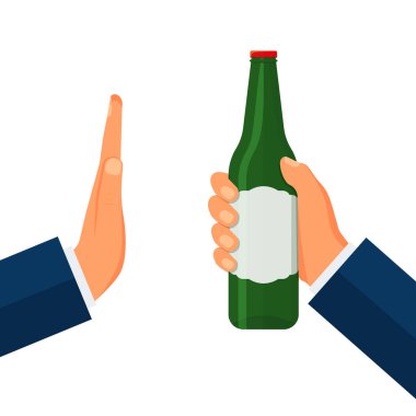 Teklif edilen alkolü reddetmek. Alkol kavramı yok Eps 10