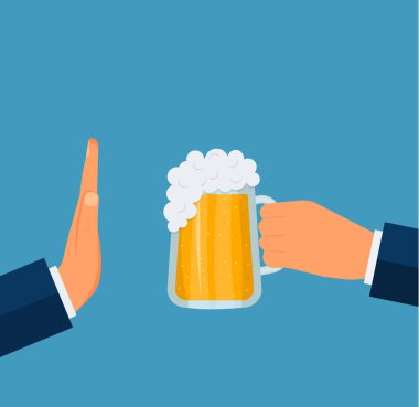 Teklif edilen alkolü reddetmek. Alkol kavramı yok Eps 10