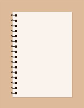 Boş gerçekçi spiral defter seti. Model Eps 10