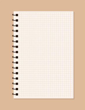 Boş gerçekçi spiral defter seti. Model Eps 10