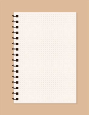 Boş gerçekçi spiral defter seti. Model Eps 10