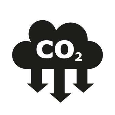 CO2 uyarı levhası çerçevesi. Vektör illüstrasyonu