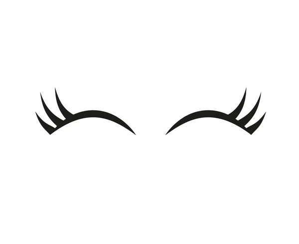 Black False Eyelashes Mascara Single Decorative Element Eps — 스톡 벡터