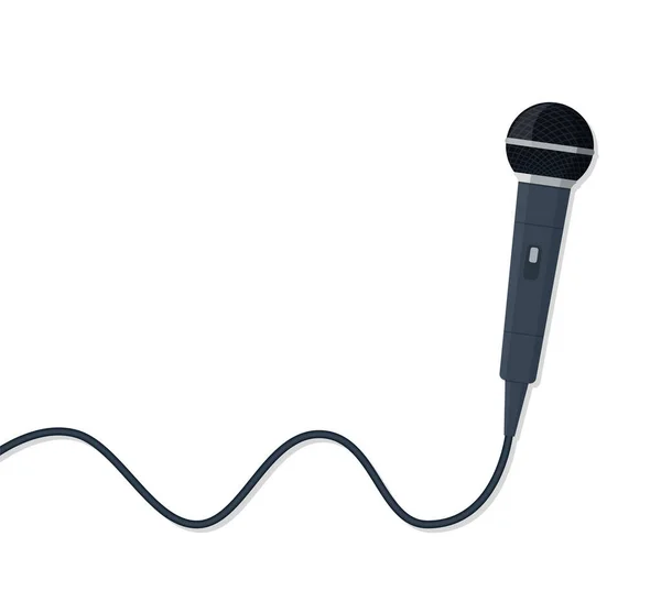 Microphone Vector News Illustration News Television Radio Interview Microphone Karaoke — Image vectorielle