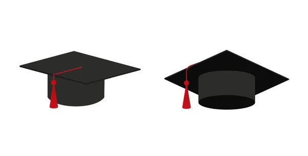Διάνυσμα Καλύμματος Διαβάθμισης Απομονωμένο Λευκό Φόντο Καπέλο Αποφοίτησης Εικονιδίου Eps — Διανυσματικό Αρχείο