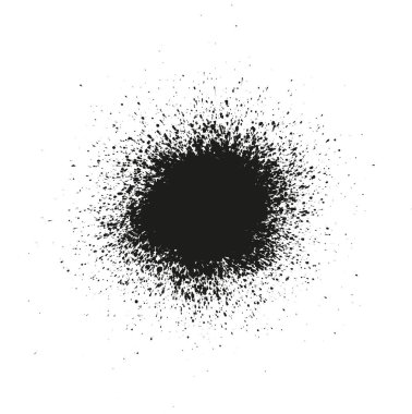 Abstract black Ink splash background, grunge vector design template - paint brush Eps 10