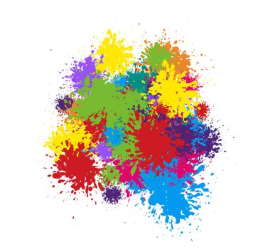 Vector paint splatters.Colorful paint splashes. Eps 10