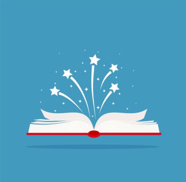 illustration of isolated magic book on white background EPS 10.