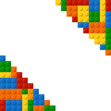 Template of plastic parts for text. 5 colors. Enjoy Eps 10