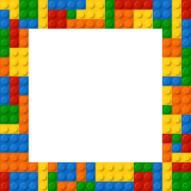 Template of plastic parts for text. 5 colors. Enjoy Eps 10