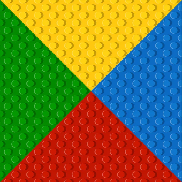 Template Realistic Colored Plastic Bricks Construction Blocks Easy Recolour Just — Stockvektor