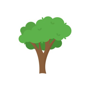 Flat tree icon illustration. Trees forest simple plant silhouette icon. Nature oak organic set design. Eps 10