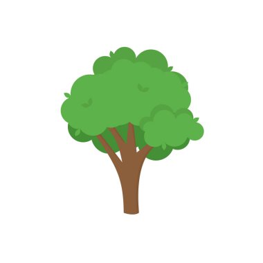 Flat tree icon illustration. Trees forest simple plant silhouette icon. Nature oak organic set design. Eps 10