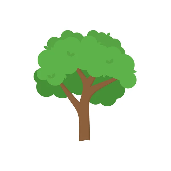 Εικόνα Εικονιδίου Επίπεδου Δέντρου Δέντρα Δάσος Απλό Φυτό Εικόνα Σιλουέτα — Διανυσματικό Αρχείο