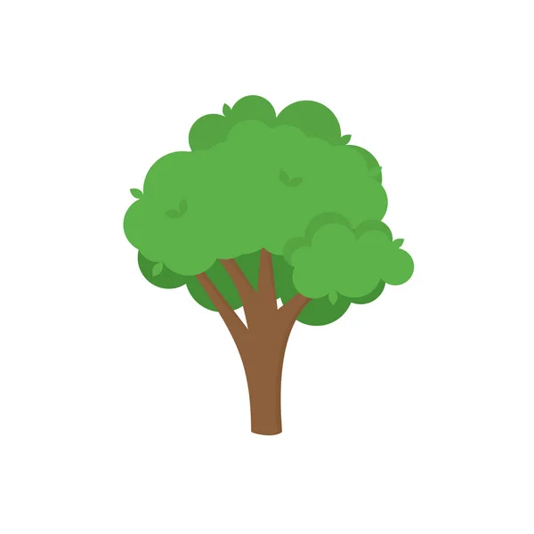 Flat Tree Icon Illustration Trees Forest Simple Plant Silhouette Icon — Vetor de Stock