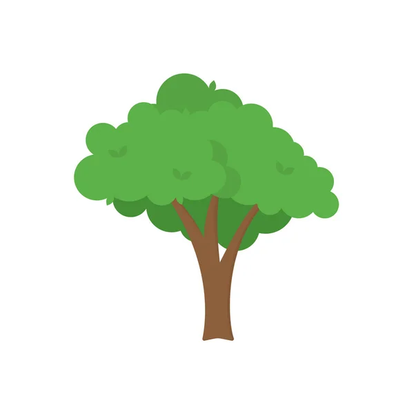 Ілюстрація Піктограми Плоского Дерева Дерева Лісу Проста Значок Силуету Рослин — стоковий вектор