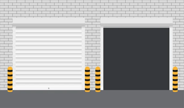 Vector Door Rolling Shutters White Background Vector Illustration Eps — Image vectorielle
