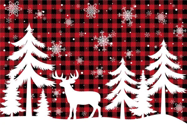 Modèle Noël Nouvel Buffalo Plaid Fond Festif Pour Conception Impression — Image vectorielle