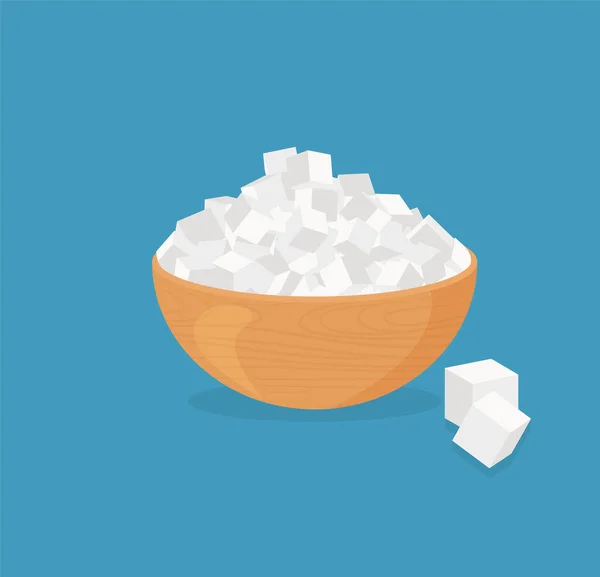 Zucchero Raffinato Una Boccia Ingrediente Forno Cottura Cibo Vettoriale Design — Vettoriale Stock