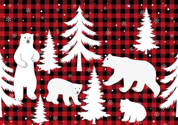 Patrón Navidad Año Nuevo Buffalo Plaid Fondo Festivo Para Diseño — Archivo Imágenes Vectoriales