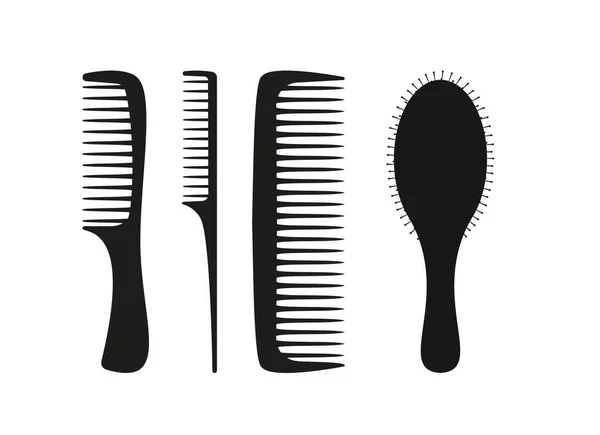 Cartoon Hair Brushes Hair Care Plastic Hair Combs Fashionable Hair — Stock Vector