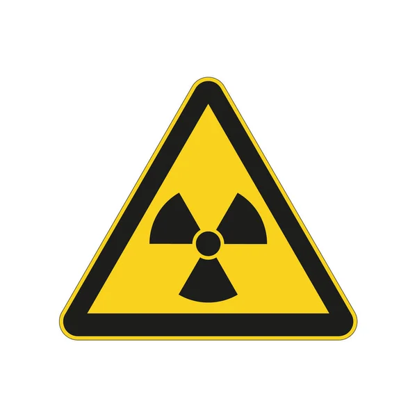 Radioactive Hazard Sign Nuclear Non Ionizing Radiation Symbol Illustration Yellow — Stock Vector