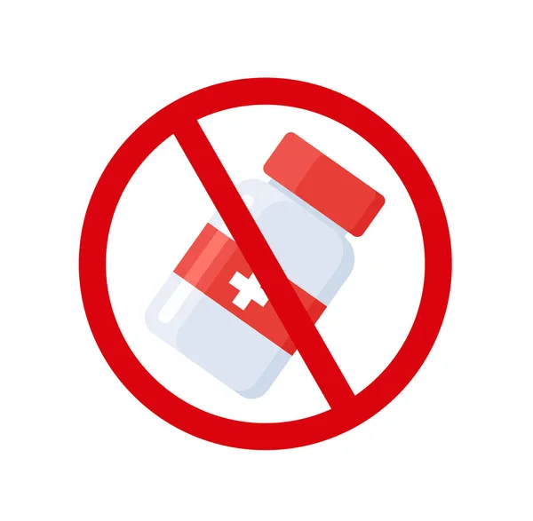Aucun Signe Pilules Isolé Sur Fond Blanc Illustration Vectorielle Eps — Image vectorielle