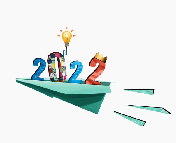 Cartel 2022 Empezar Nuevos Negocios Creatividad Innovación —  Fotos de Stock
