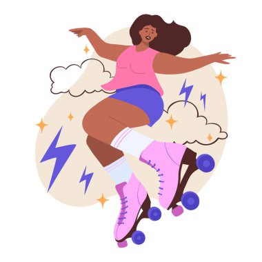 Patenli kız zıplıyor