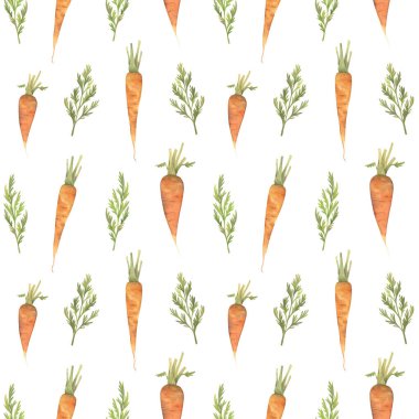 Havuçlu sulu boya deseni