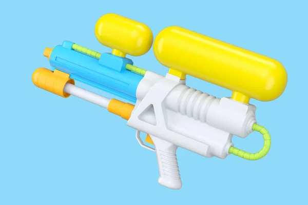 Plastic Waterpistool Speelgoed Voor Spelen Water Geven Het Zwembad Geïsoleerd — Stockfoto