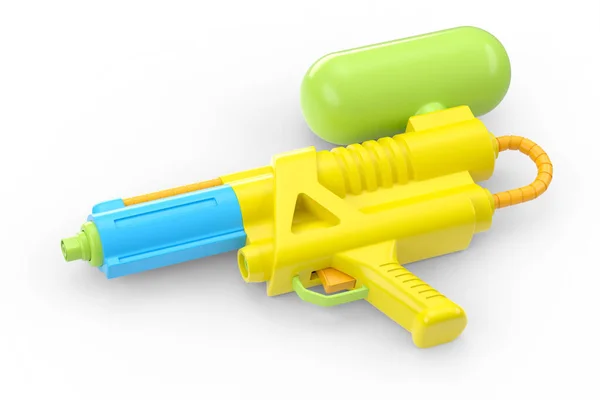 Plastic Waterpistool Speelgoed Voor Spelen Water Geven Het Zwembad Geïsoleerd — Stockfoto