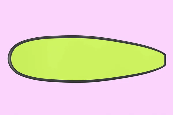 Realistic green surfboard for summer surfing isolated on pink background. — Stock Photo, Image