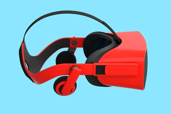 Virtuella Röda Verklighets Glasögon Isolerade Blå Bakgrund Rendering Glasögon För — Stockfoto