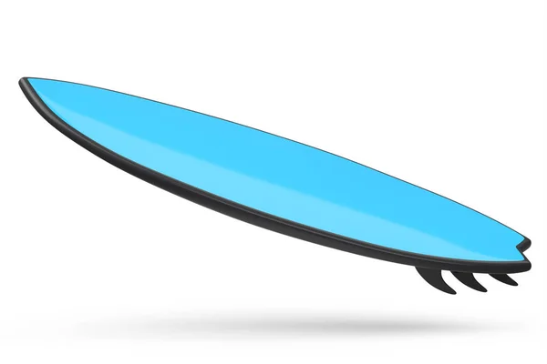 Realistyczna Niebieska Deska Surfingowa Odizolowana Białym Tle Renderowania Latem Surfing — Zdjęcie stockowe