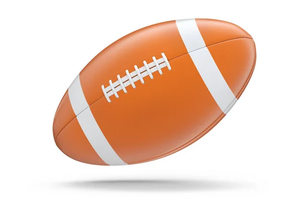 アメリカのサッカーボールは白地に隔離された チームプレーのためのスポーツアクセサリーの3Dレンダリング — ストック写真