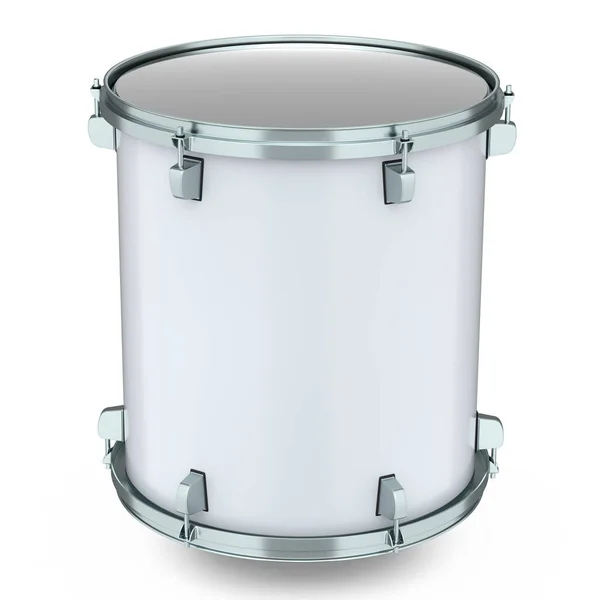 Realistic Drum White Background Render Concept Musical Instrument Drum Machine — 图库照片