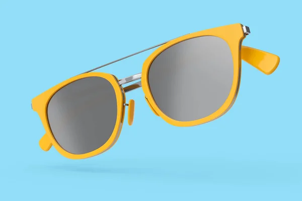 Sunglasess Realista Com Lente Gradiente Moldura Plástico Laranja Para Verão — Fotografia de Stock