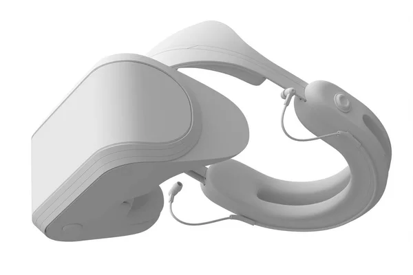 Virtual Reality Glazen Geïsoleerd Witte Monochrome Achtergrond Weergave Van Brillen — Stockfoto