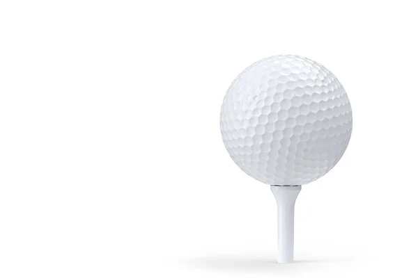 Golfbal Tee Geïsoleerd Witte Achtergrond Weergave Van Sportaccessoires Voor Teamspellen — Stockfoto