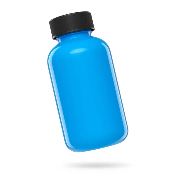 Μπλε Πλαστικό Βάζο Για Αθλητική Διατροφή Πρωτεΐνη Ορού Γάλακτος Και — Φωτογραφία Αρχείου