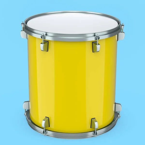 Realistický Buben Modrém Pozadí Vykreslování Koncepce Hudebního Nástroje Bubnové Stroje — Stock fotografie