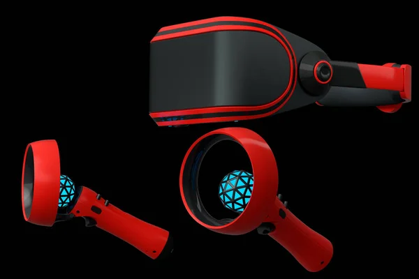 Lunettes Contrôleurs Réalité Virtuelle Pour Les Jeux Ligne Nuage Sur — Photo