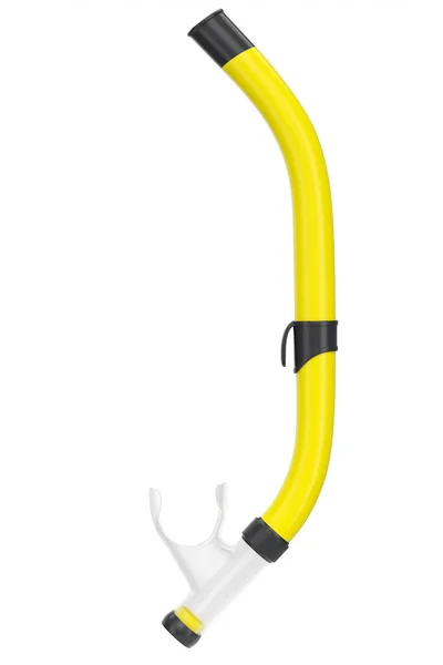 Yellow Snorkel Diving Swimming Pool Isolated White Background Render Scuba — Stock Photo, Image