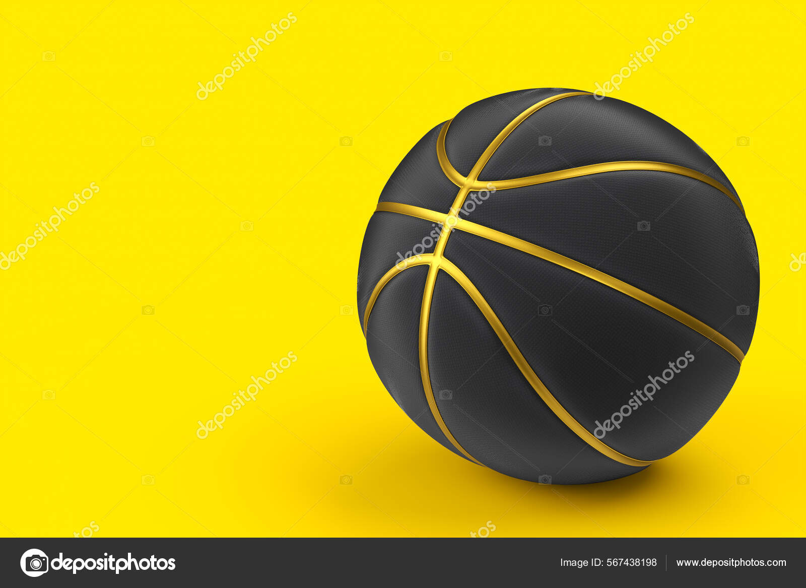 Photo basketball ball on a black background