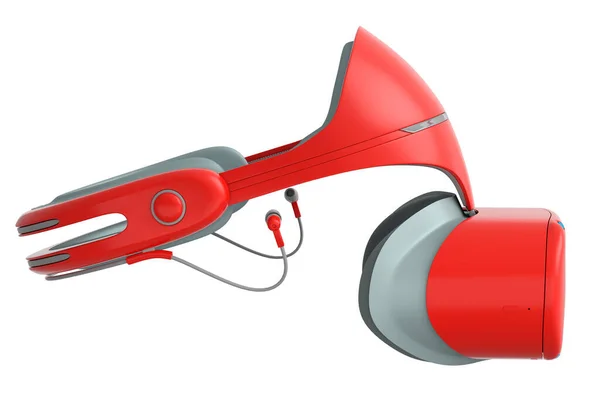 Virtuella Röda Verklighets Glasögon Isolerade Vit Bakgrund Rendering Glasögon För — Stockfoto