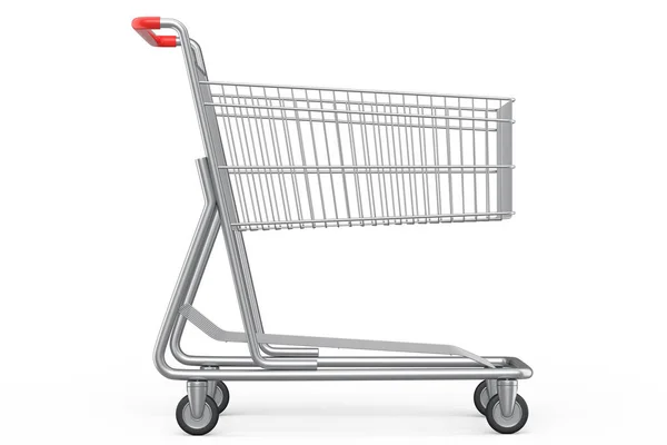 Carrello Carrello Spesa Sfondo Bianco Concetto Rendering Vendita Sconto Shopping — Foto Stock