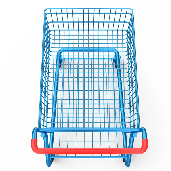 Carrello Carrello Spesa Sfondo Bianco Concetto Rendering Vendita Sconto Shopping — Foto Stock