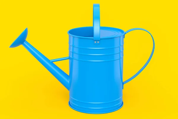 Watering Can Isolated Yellow Background Render Concept Gardening Equipment Tools — Photo