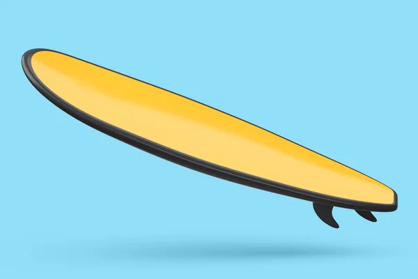 Realistische Oranje Surfplank Geïsoleerd Blauwe Achtergrond Weergave Van Zomer Surfen — Stockfoto